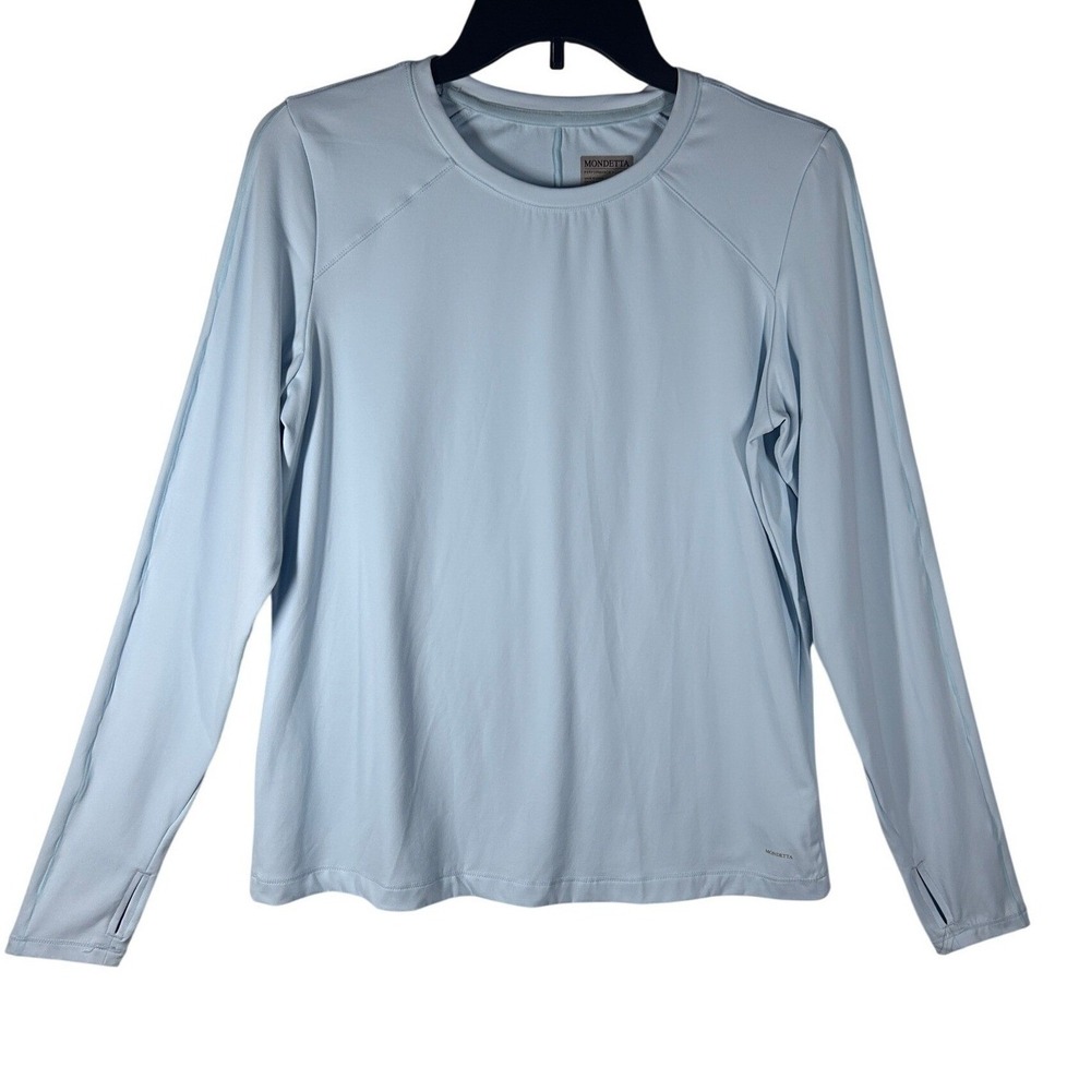 Mondetta Active‎ Long Sleeve Top Womens M Nantucket Breeze Thumbhole NWT